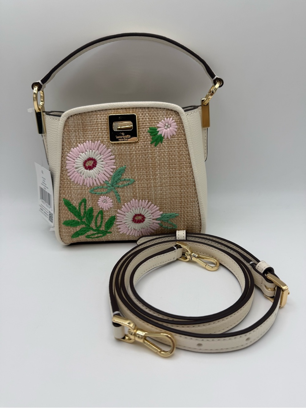 Kate Spade New York Phoebe Straw Mini Top Handle Crossbody